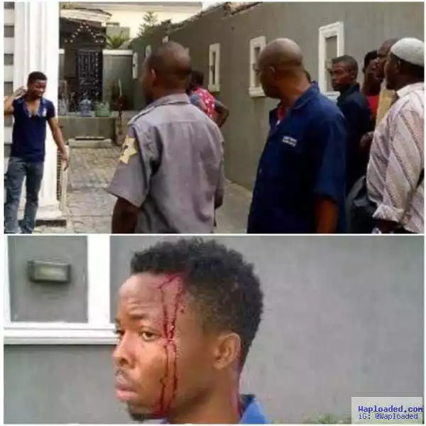 OMG!! See What They Did To A Security Guard At P’square’s House